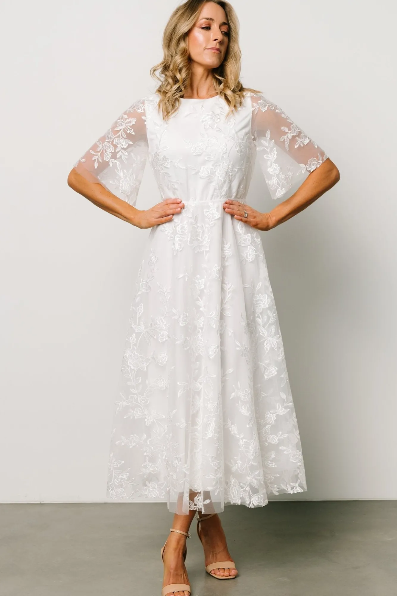 Baltic Born Arabella Embroidered Tulle Maxi Dress |