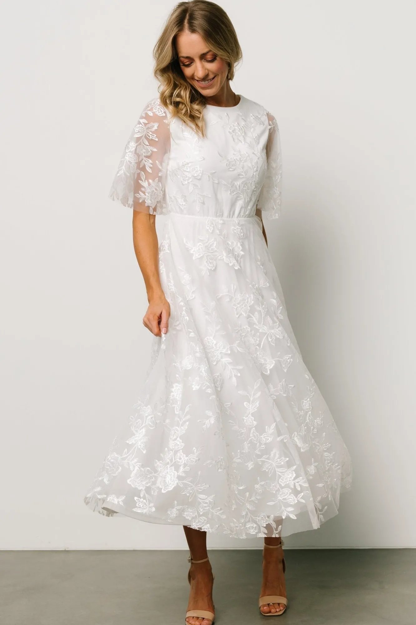 Baltic Born Arabella Embroidered Tulle Maxi Dress |
