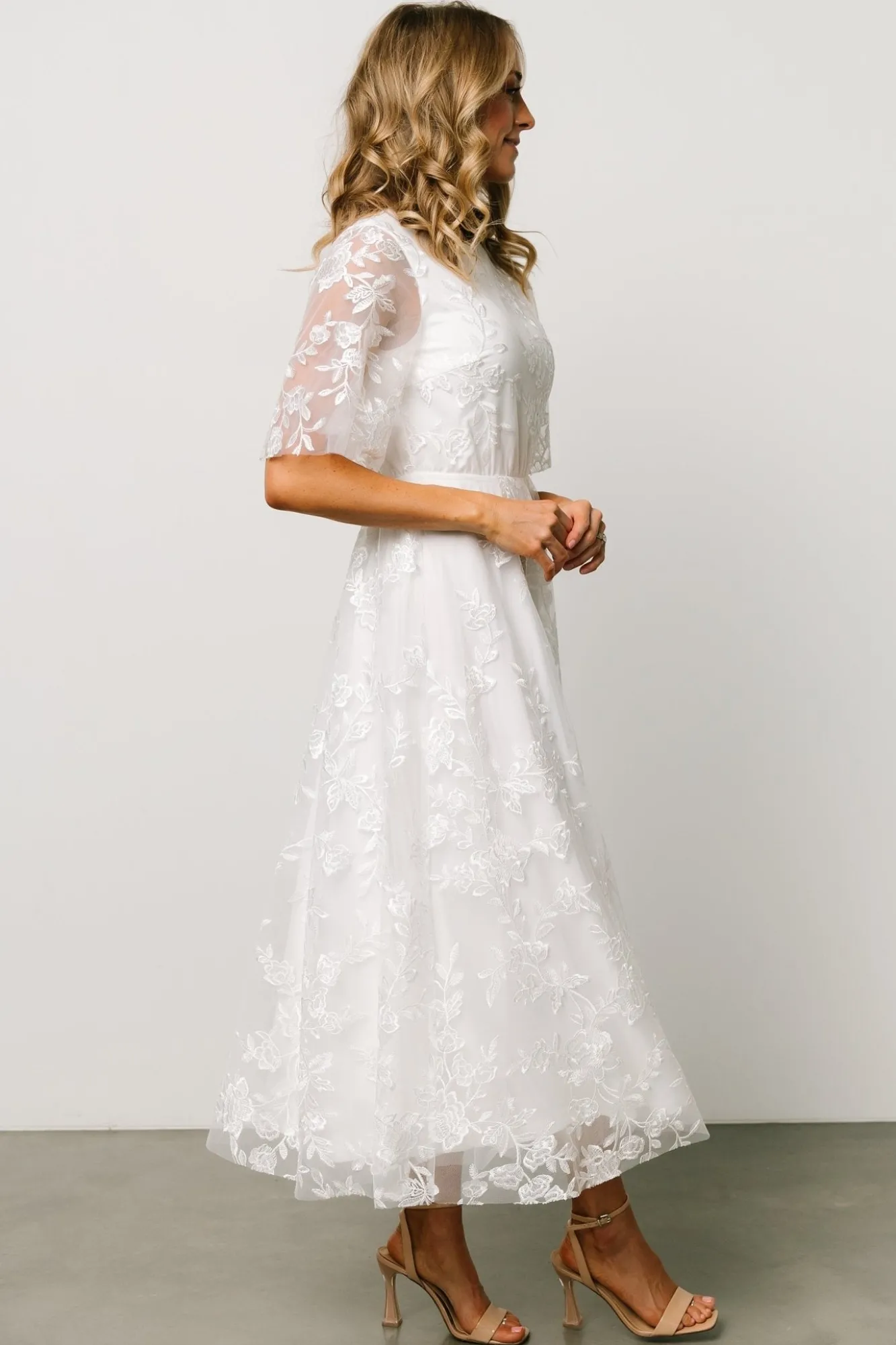 Baltic Born Arabella Embroidered Tulle Maxi Dress |