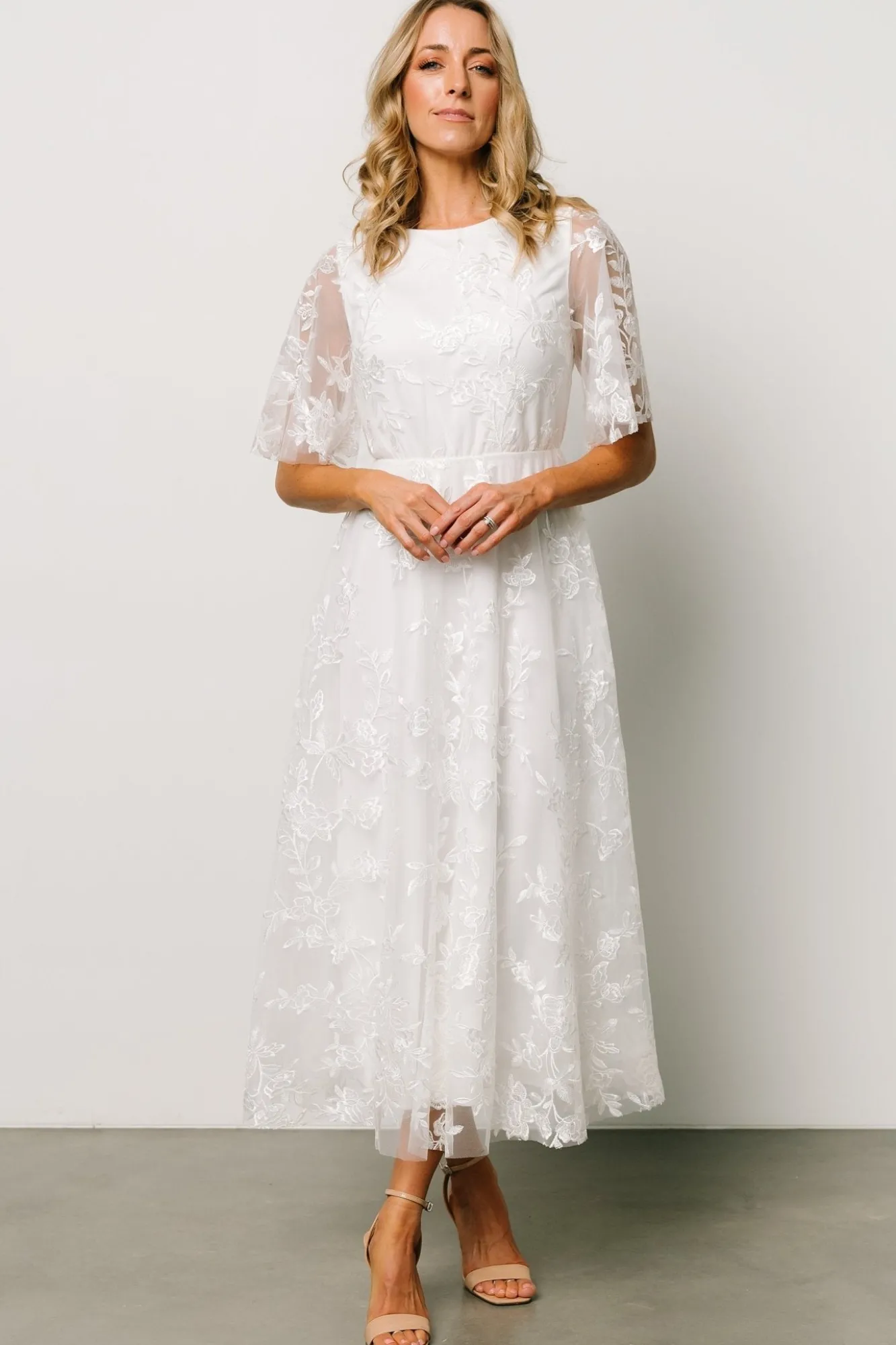 Baltic Born Arabella Embroidered Tulle Maxi Dress |