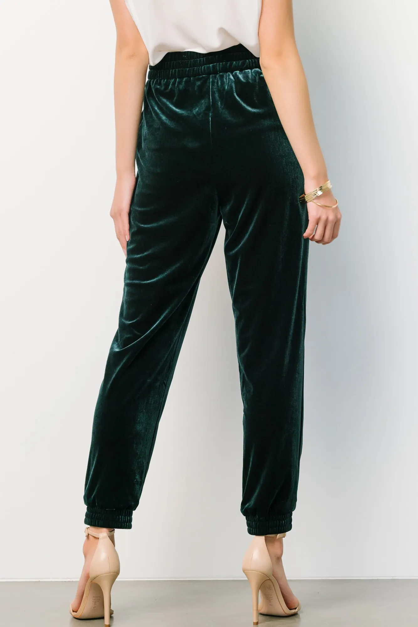 Baltic Born Archie Velvet Jogger Pants | Dark Green