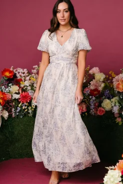 Baltic Born Ardley Maxi Dress | Cream + Blue