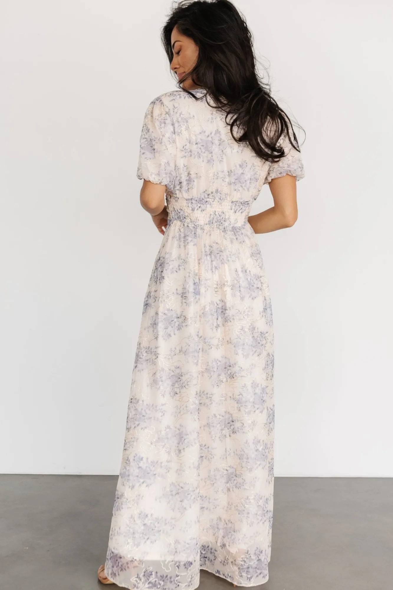 Baltic Born Ardley Maxi Dress | Cream + Blue