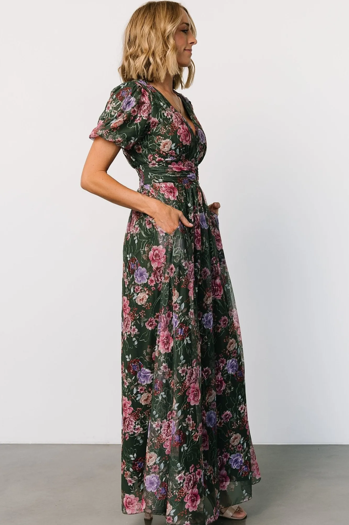 Baltic Born Ardley Maxi Dress | Green + Pink Floral