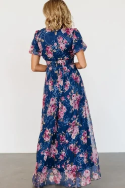 Baltic Born Ardley Maxi Dress | Navy + Pink Floral