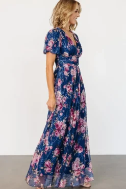 Baltic Born Ardley Maxi Dress | Navy + Pink Floral