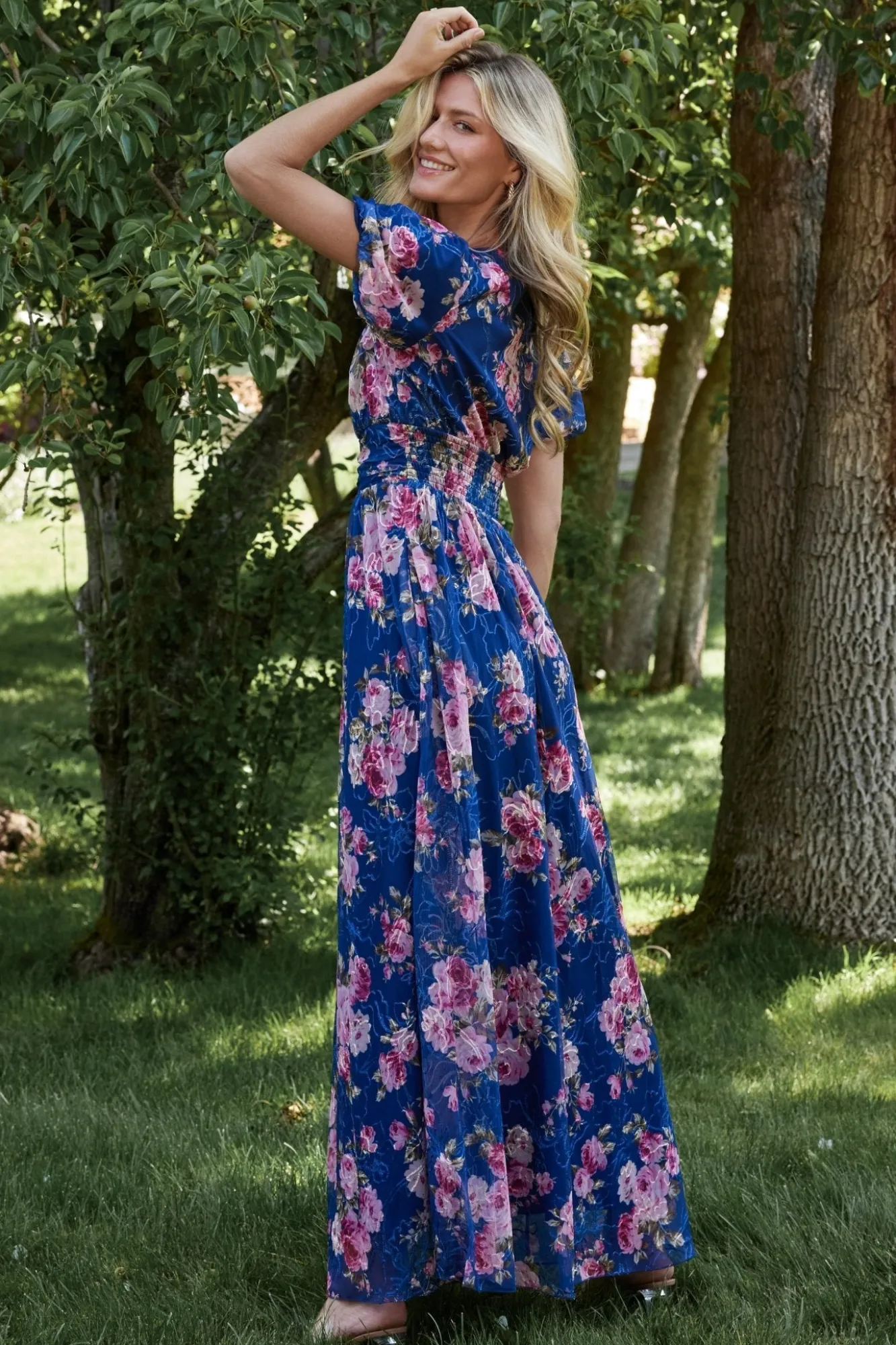 Baltic Born Ardley Maxi Dress | Navy + Pink Floral