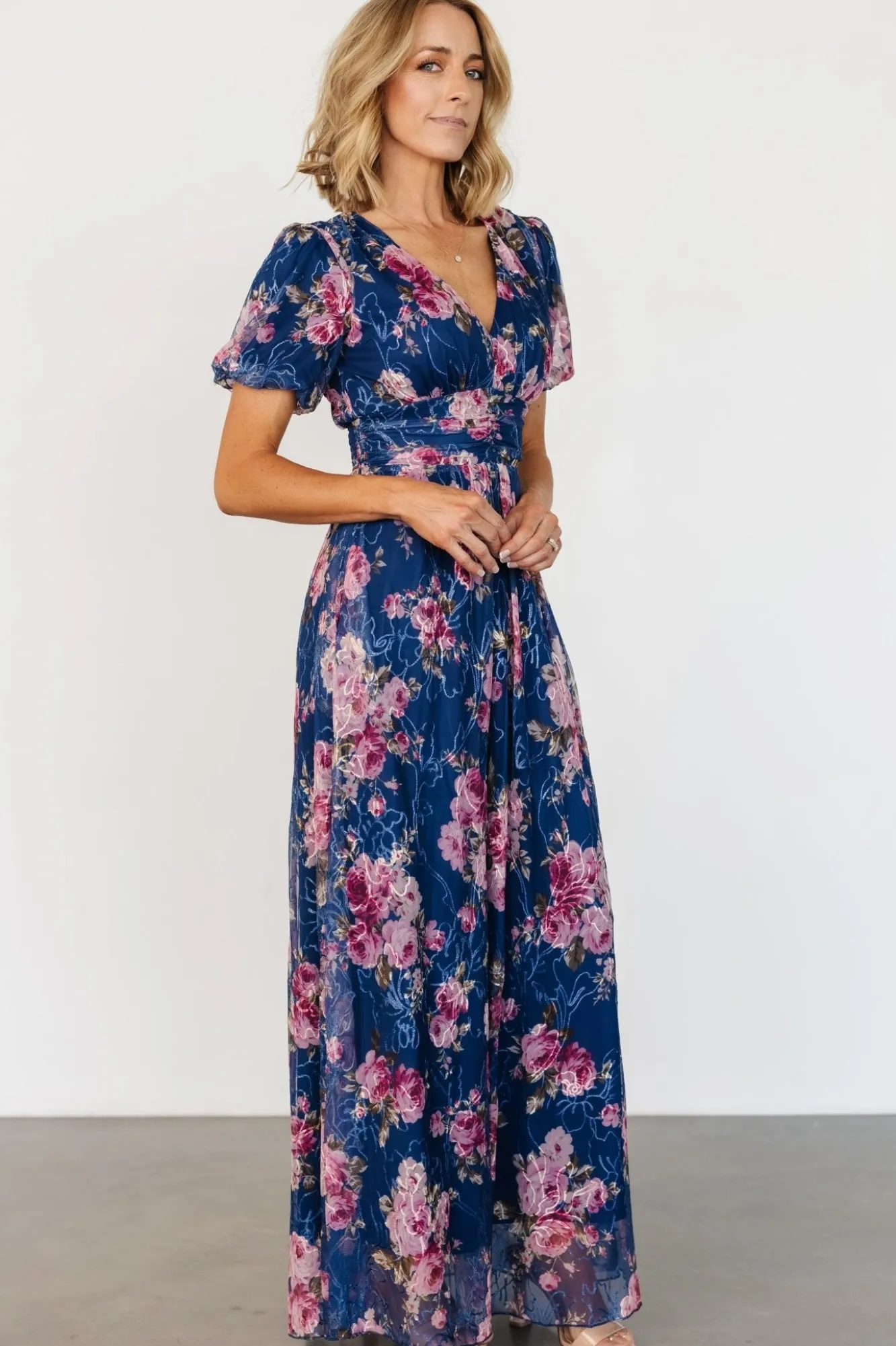 Baltic Born Ardley Maxi Dress | Navy + Pink Floral
