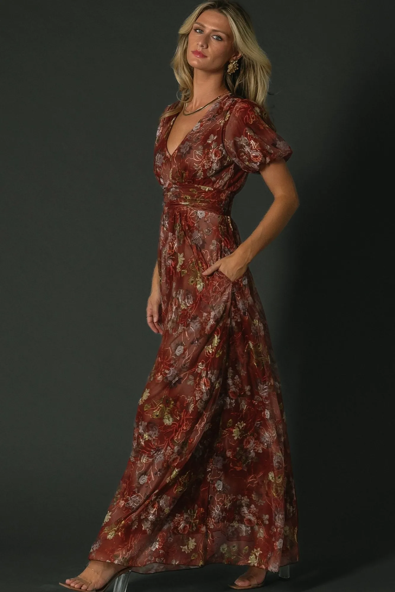 Baltic Born Ardley Maxi Dress | Rust Multi Floral