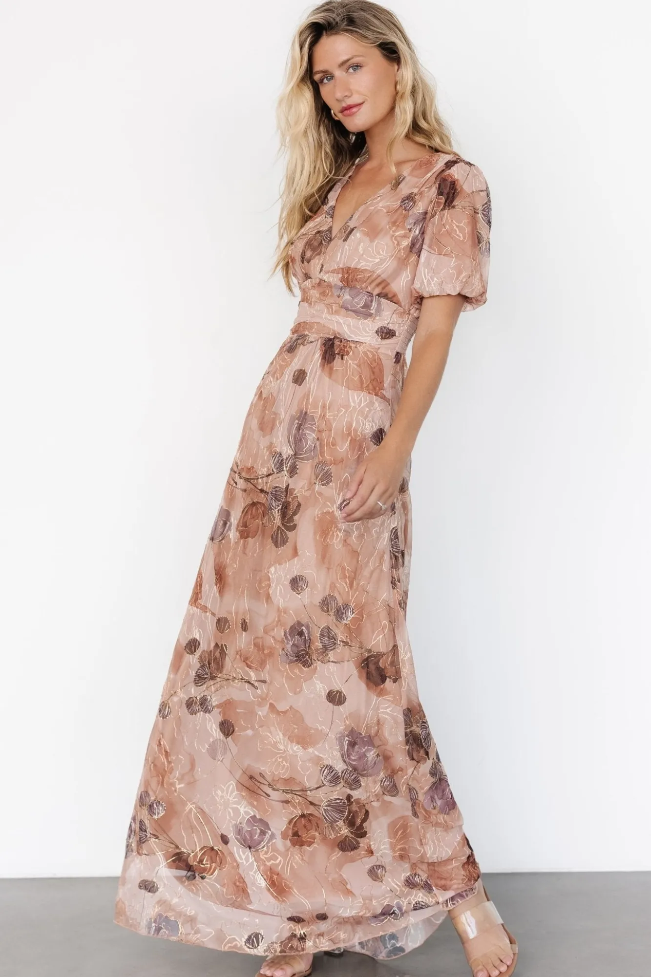 Baltic Born Ardley Maxi Dress | Taupe Floral