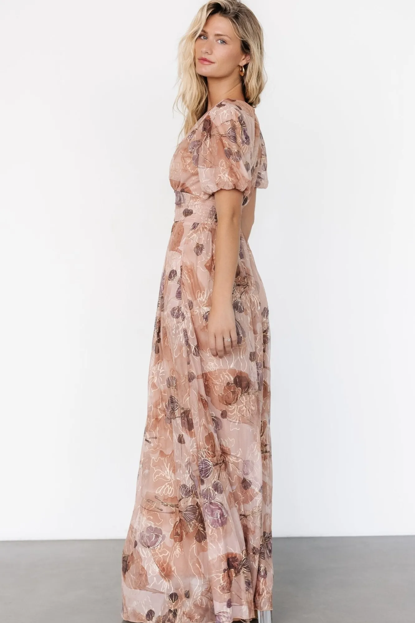 Baltic Born Ardley Maxi Dress | Taupe Floral