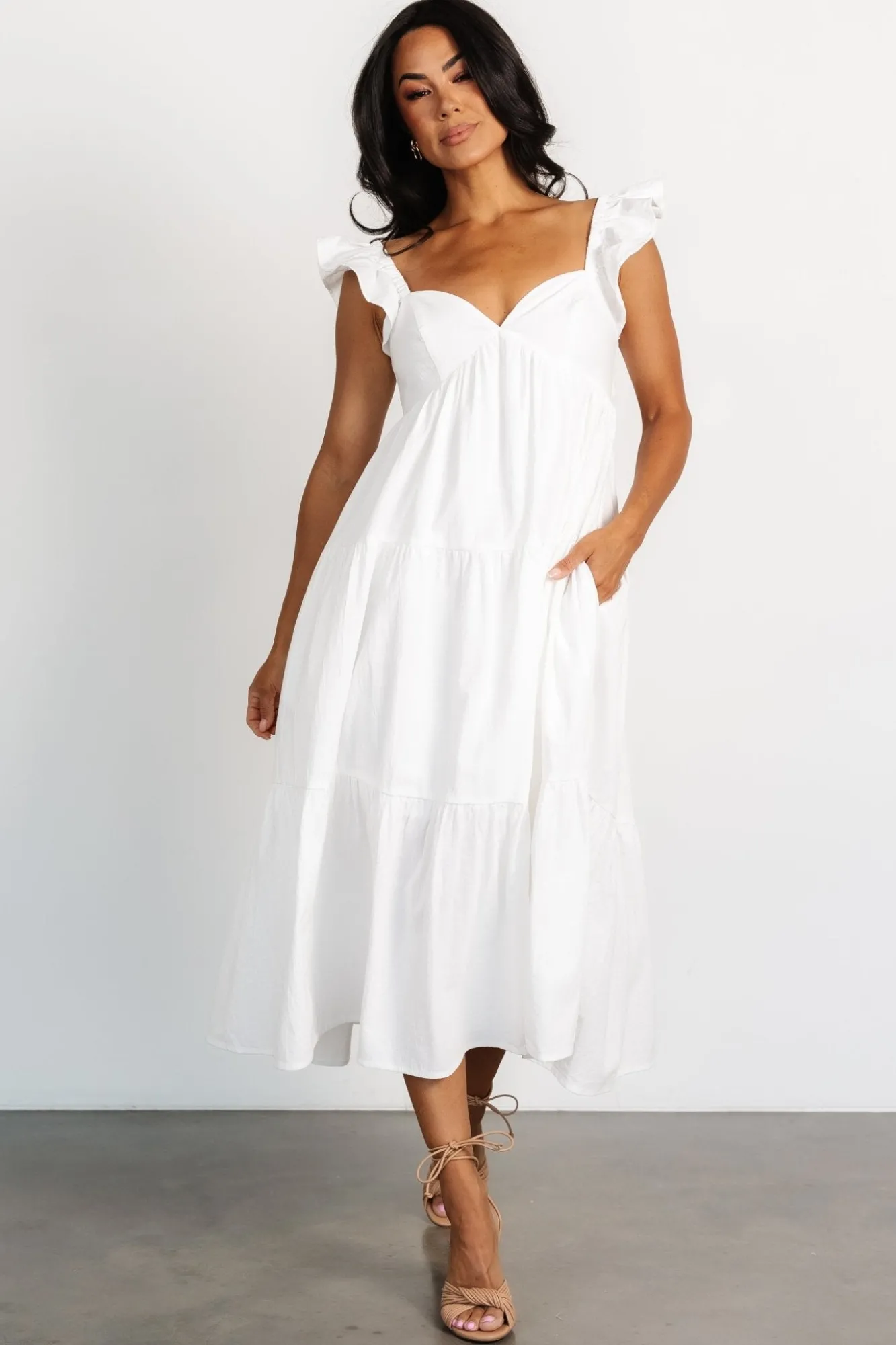 Baltic Born Aria Back Tie Dress | Off White