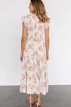 Baltic Born Arla Smocked Maxi Dress | Cream Floral