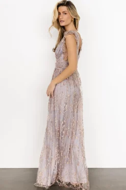 Baltic Born Arlene Shimmer Gown | Dusty Lilac + Rose