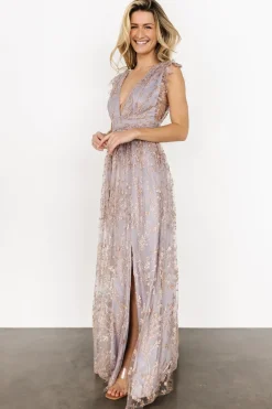 Baltic Born Arlene Shimmer Gown | Dusty Lilac + Rose