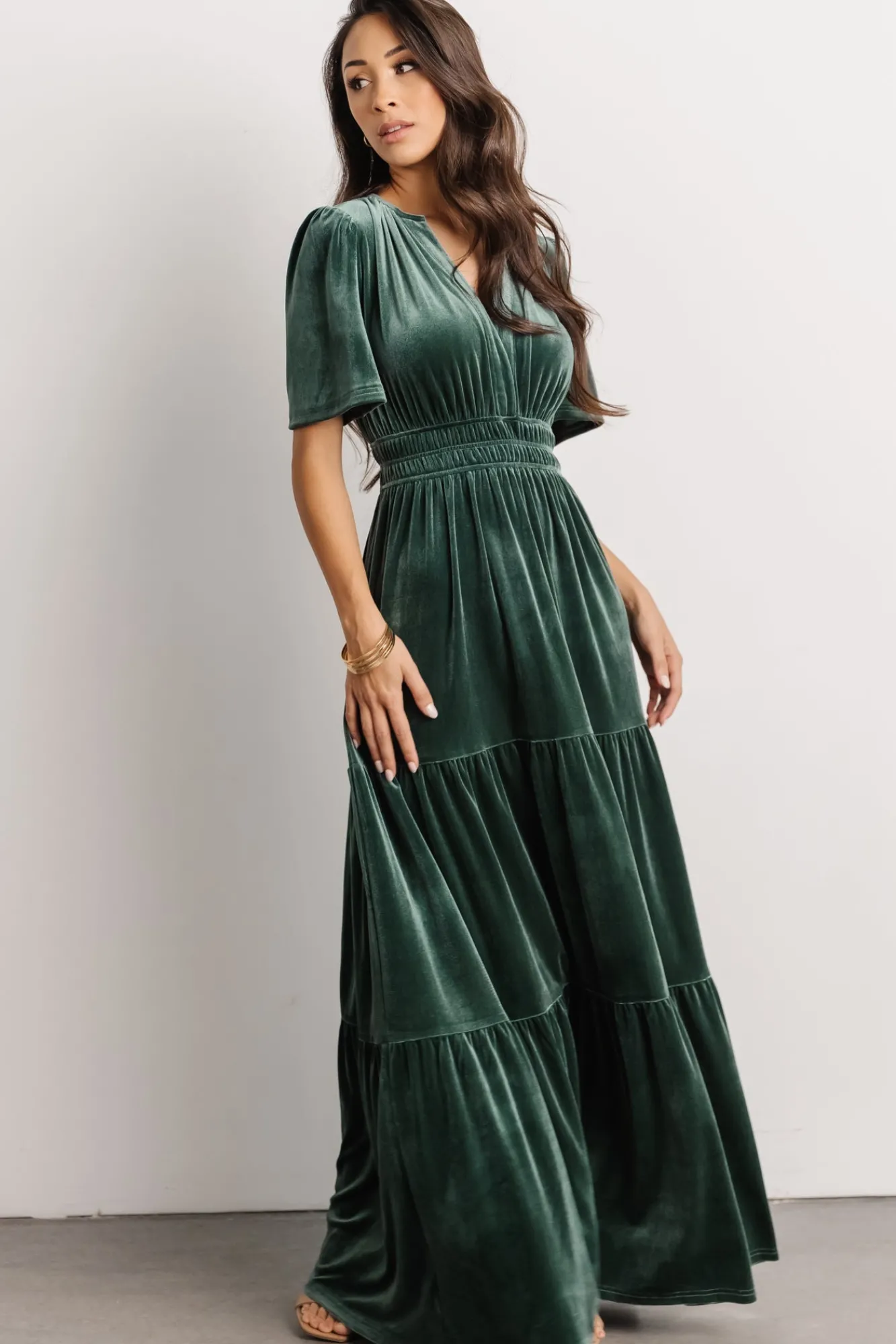 Baltic Born Artemis Velvet Maxi Dress | Deep Lagoon