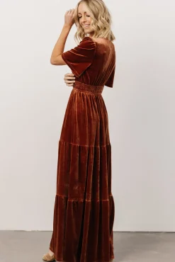 Baltic Born Artemis Velvet Maxi Dress | Dark Spice