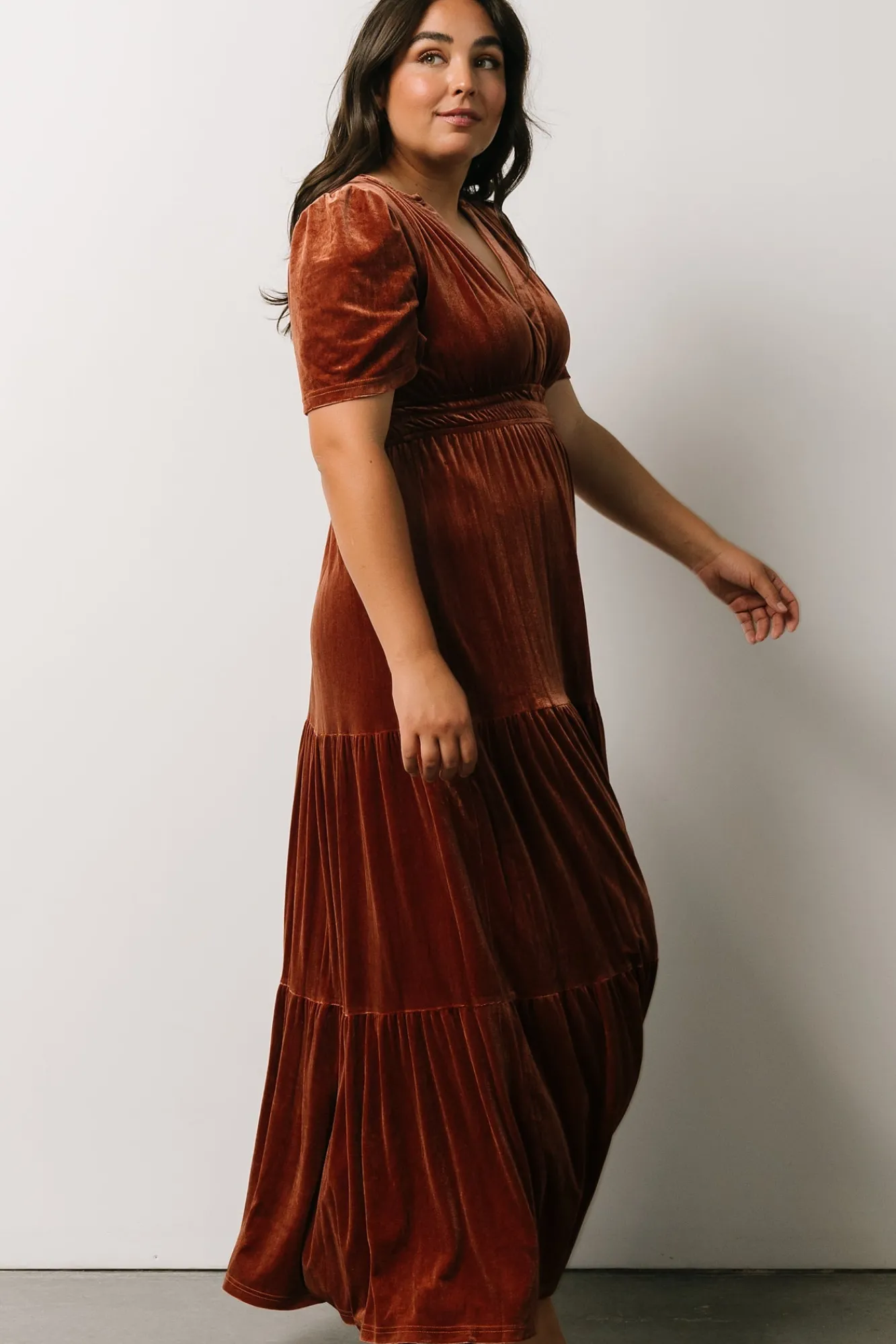 Baltic Born Artemis Velvet Maxi Dress | Dark Spice
