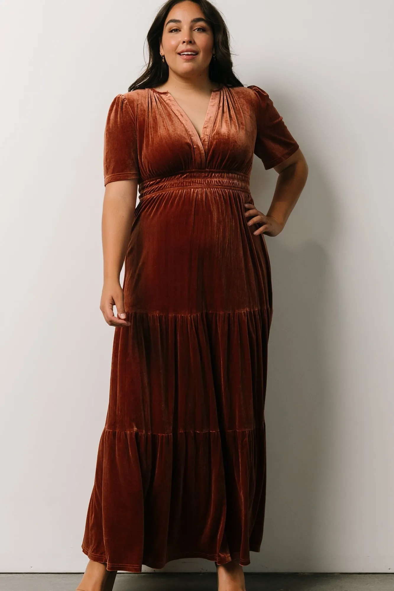 Baltic Born Artemis Velvet Maxi Dress | Dark Spice
