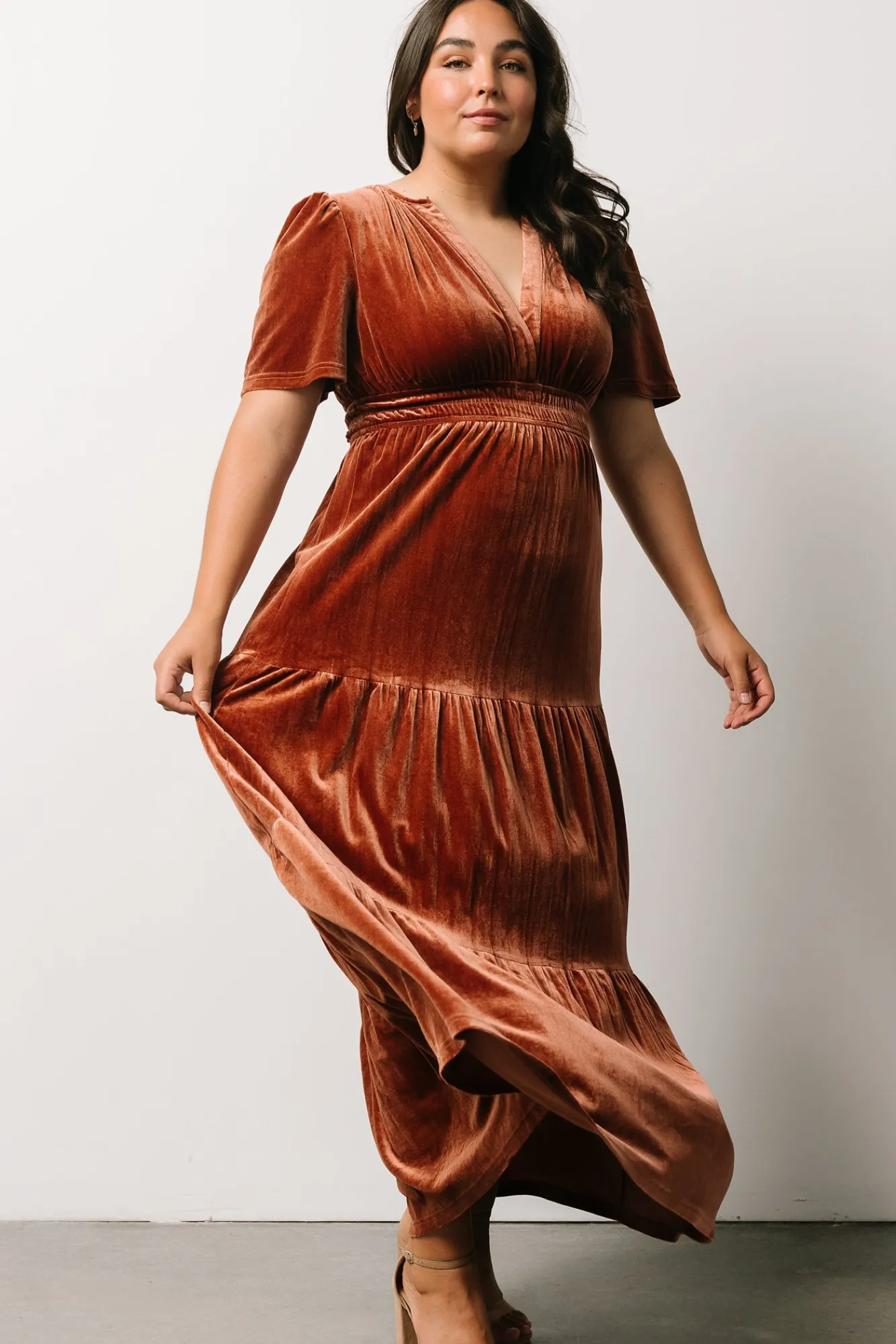 Baltic Born Artemis Velvet Maxi Dress | Dark Spice