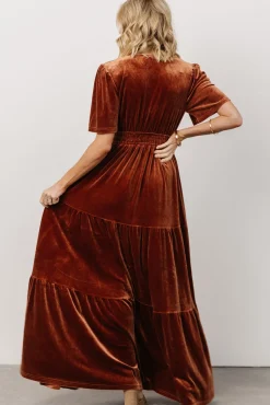 Baltic Born Artemis Velvet Maxi Dress | Dark Spice