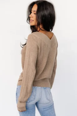 Baltic Born Ashby V Neck Sweater Top |