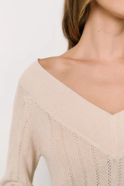 Baltic Born Ashby V Neck Sweater Top |