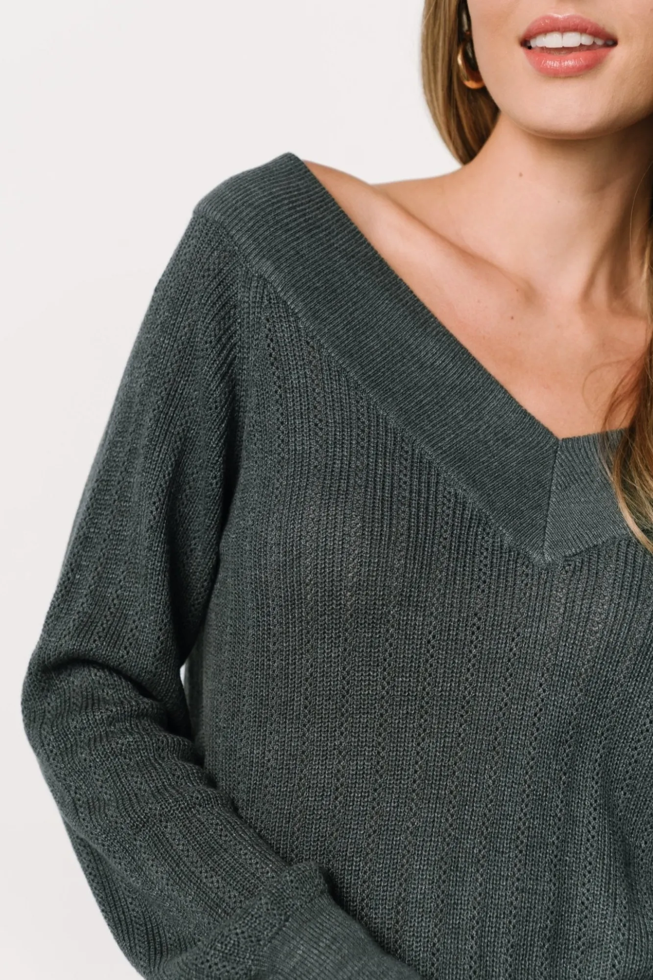 Baltic Born Ashby V Neck Sweater Top |