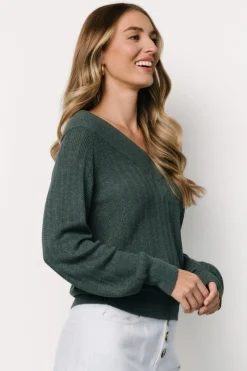 Baltic Born Ashby V Neck Sweater Top |