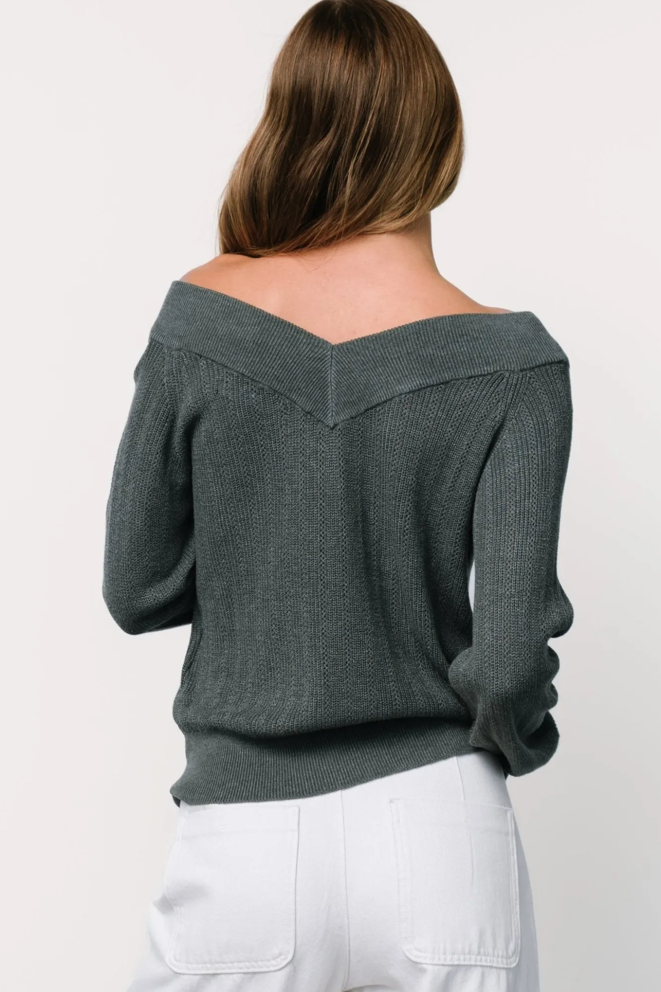 Baltic Born Ashby V Neck Sweater Top |
