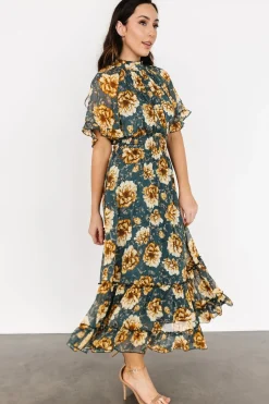 Baltic Born Ashton Maxi Dress | Topaz + Gold Floral