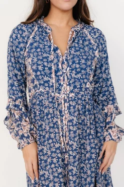Baltic Born Aster Short Dress | Navy Multi Floral