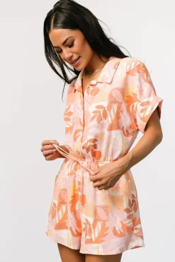 Baltic Born Audra Romper | Pink Multi Print