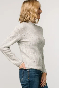 Baltic Born Avice Pointelle Sweater | Light Gray