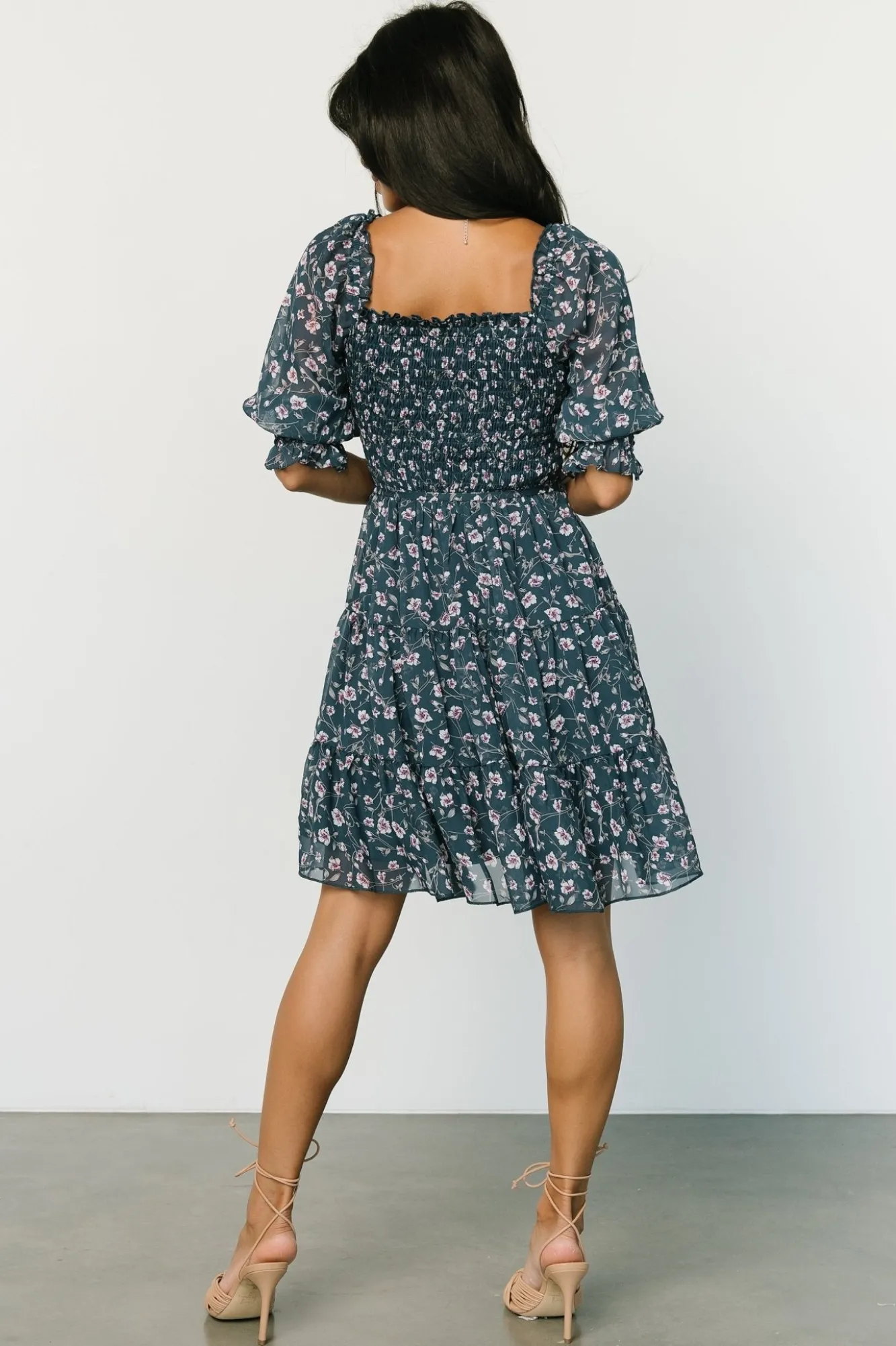 Baltic Born Azlyn Smocked Short Dress | Blue Multi