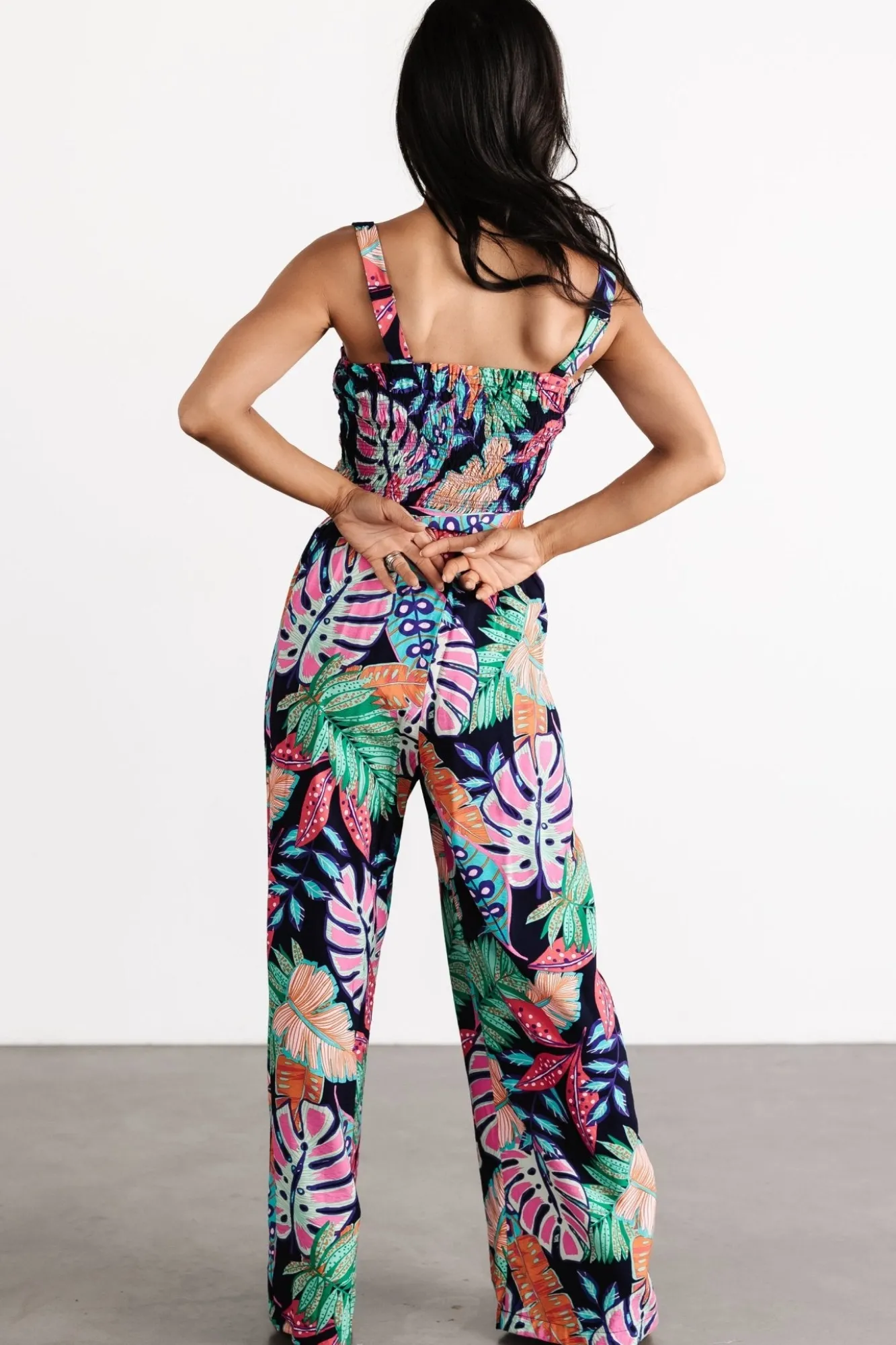 Baltic Born Barbados Tank Jumpsuit | Navy Print