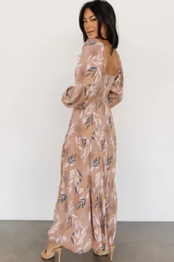 Baltic Born Barbara Maxi Dress | Dusty Mauve Print