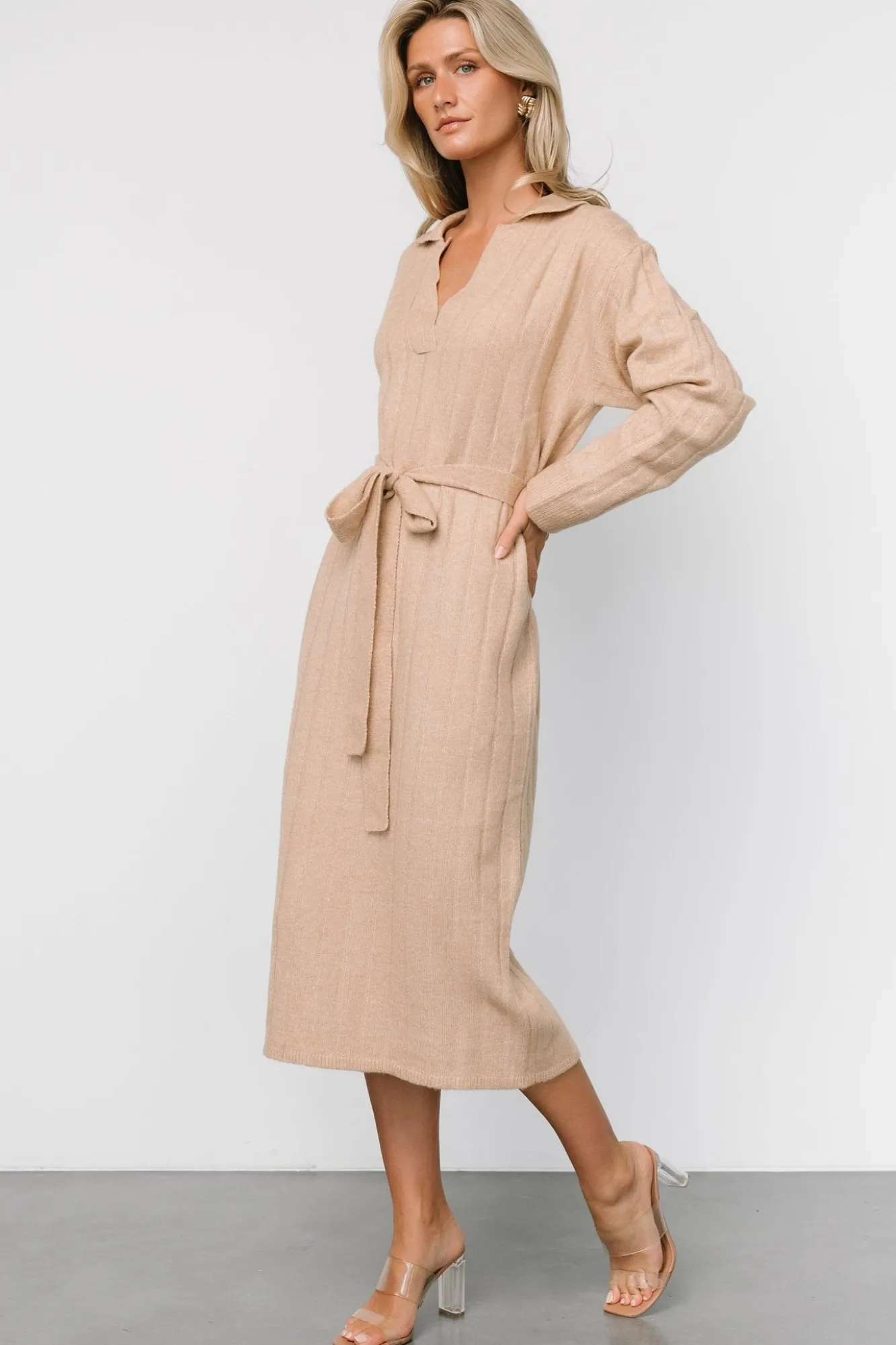Baltic Born Barrie Sweater Dress | Light Tan