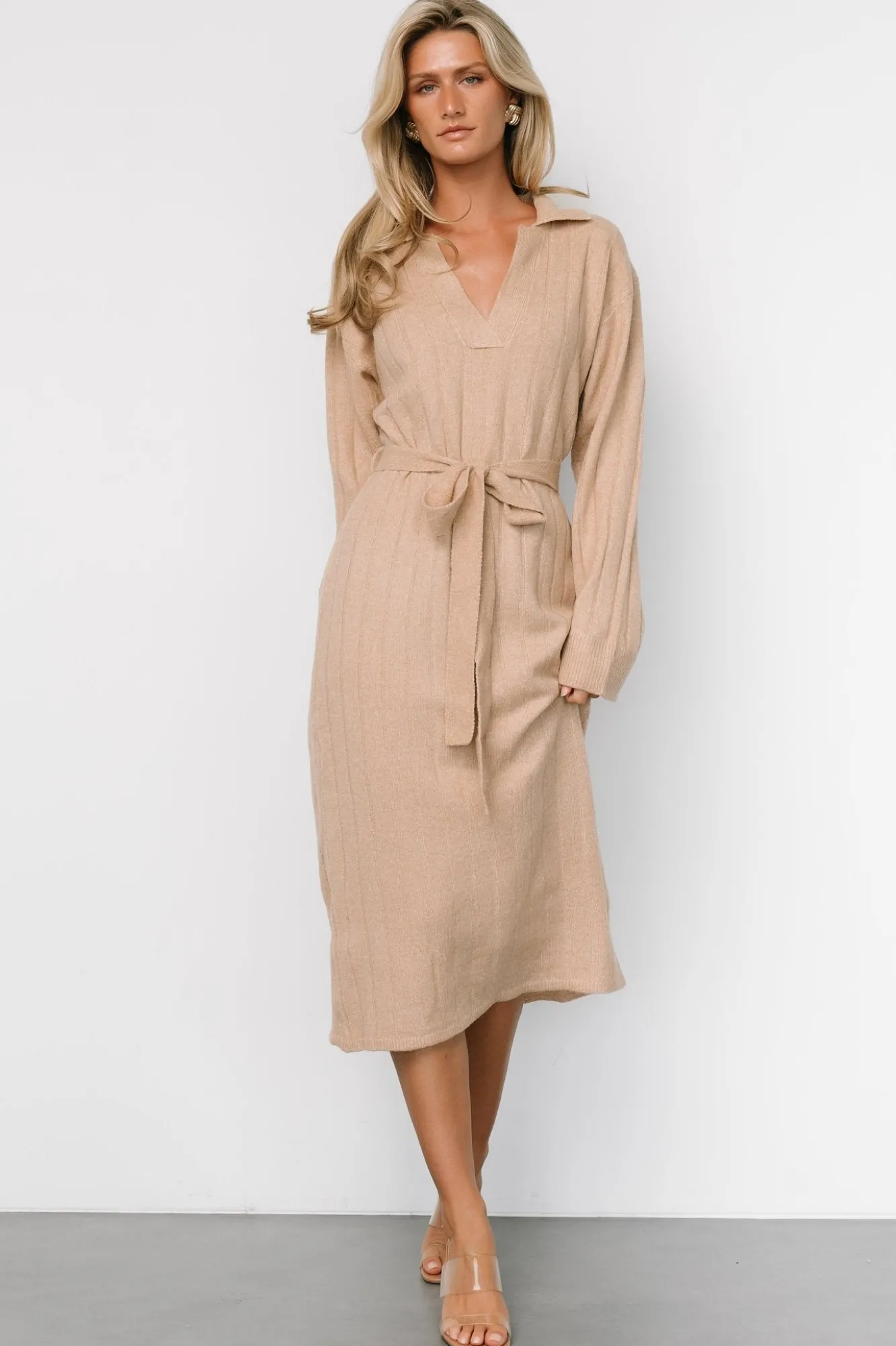 Baltic Born Barrie Sweater Dress | Light Tan