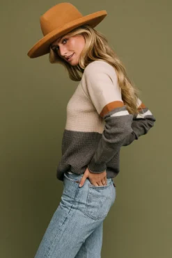 Baltic Born Baylor Color Block Sweater | Natural Multi