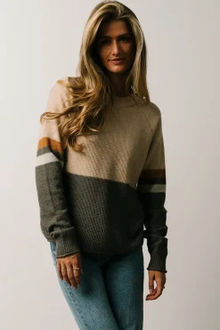 Baltic Born Baylor Color Block Sweater | Natural Multi