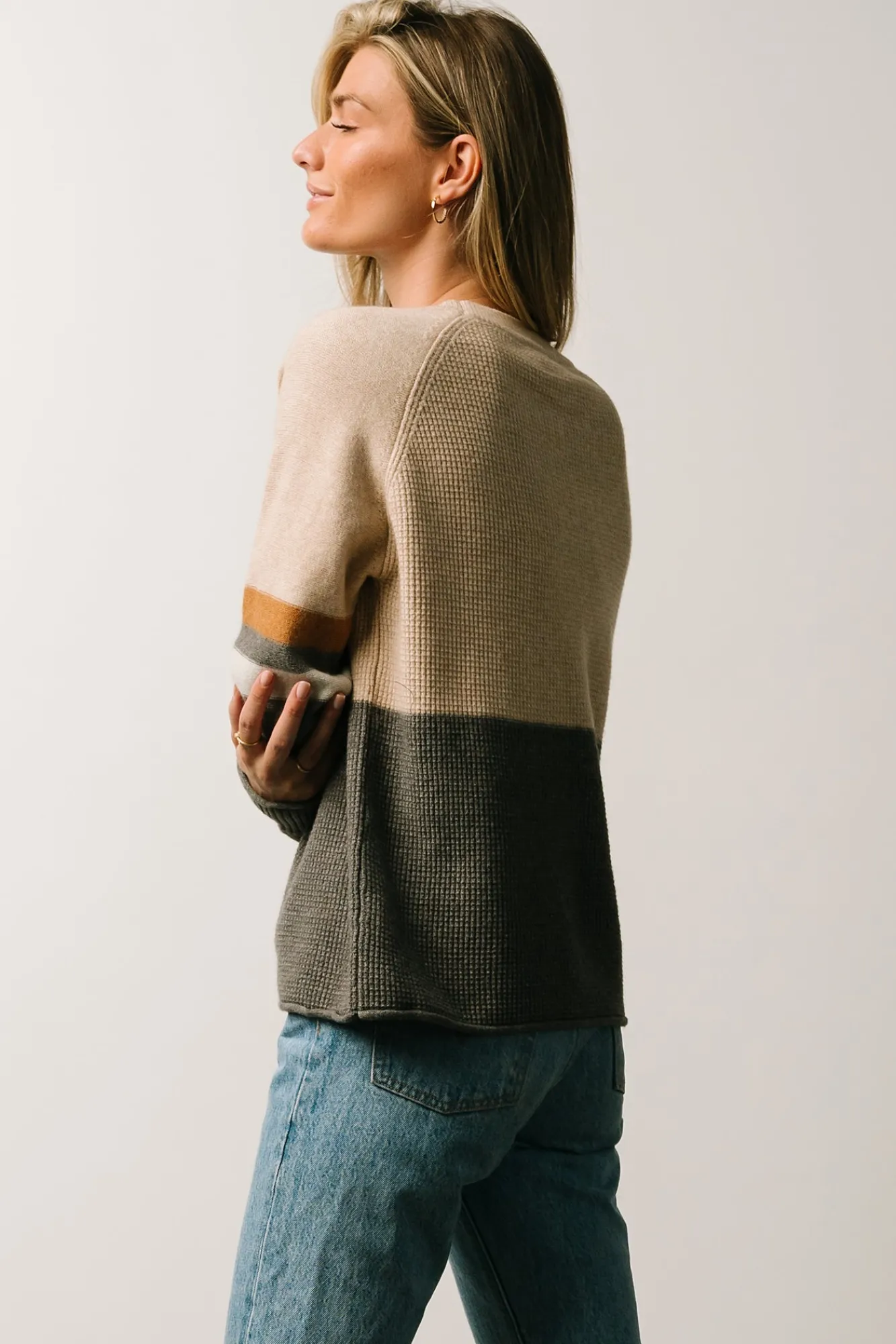 Baltic Born Baylor Color Block Sweater | Natural Multi