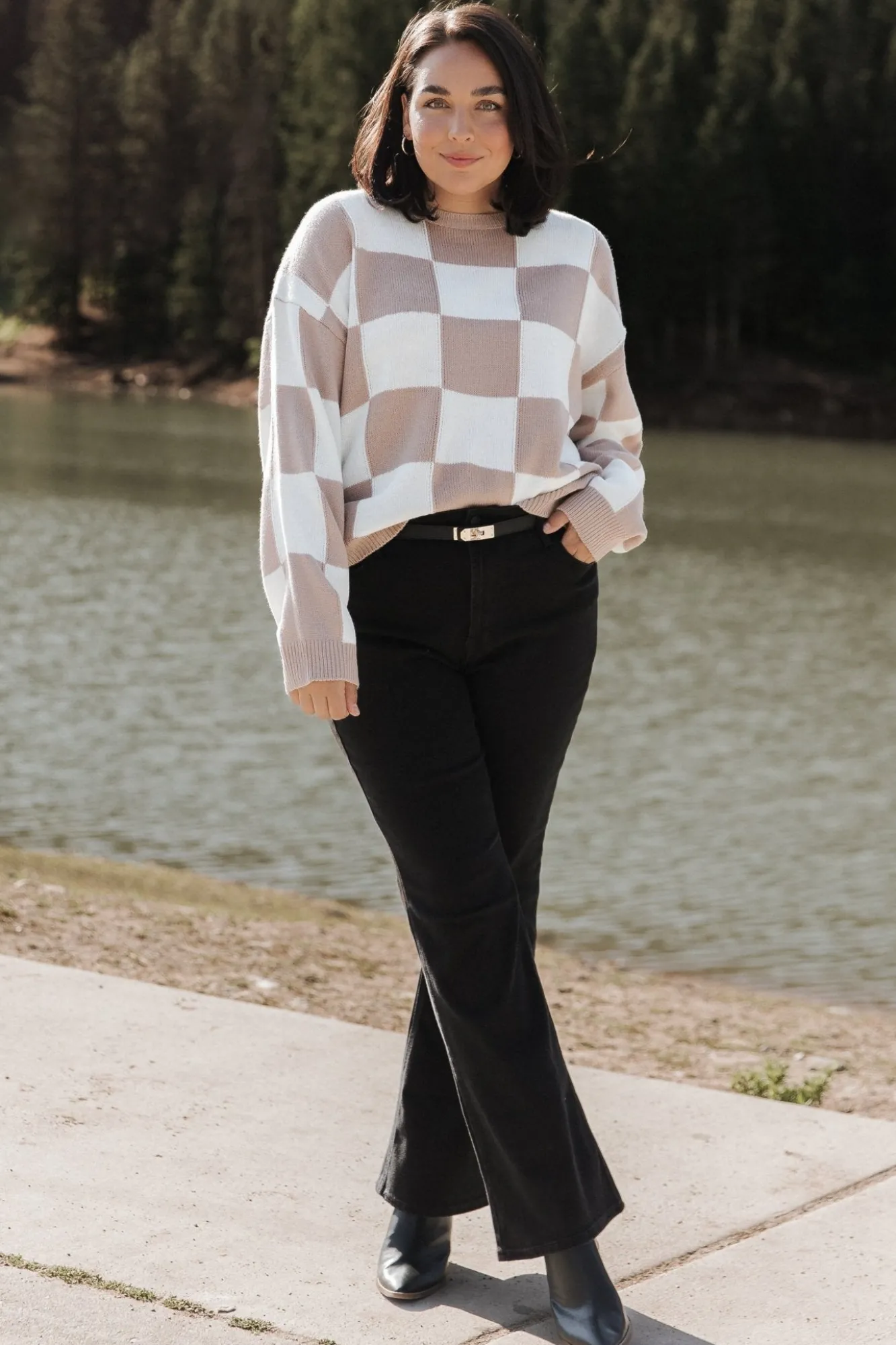 Baltic Born Bella Checkered Sweater |