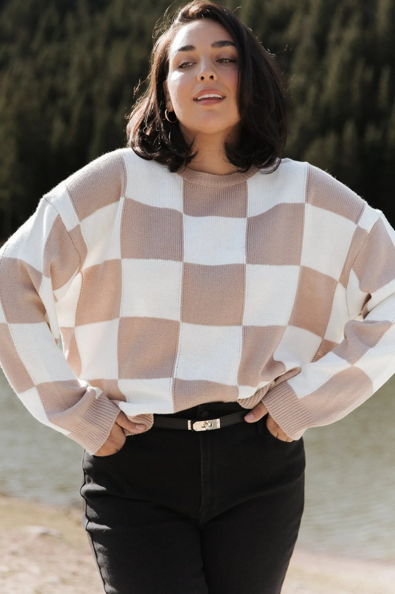 Baltic Born Bella Checkered Sweater |