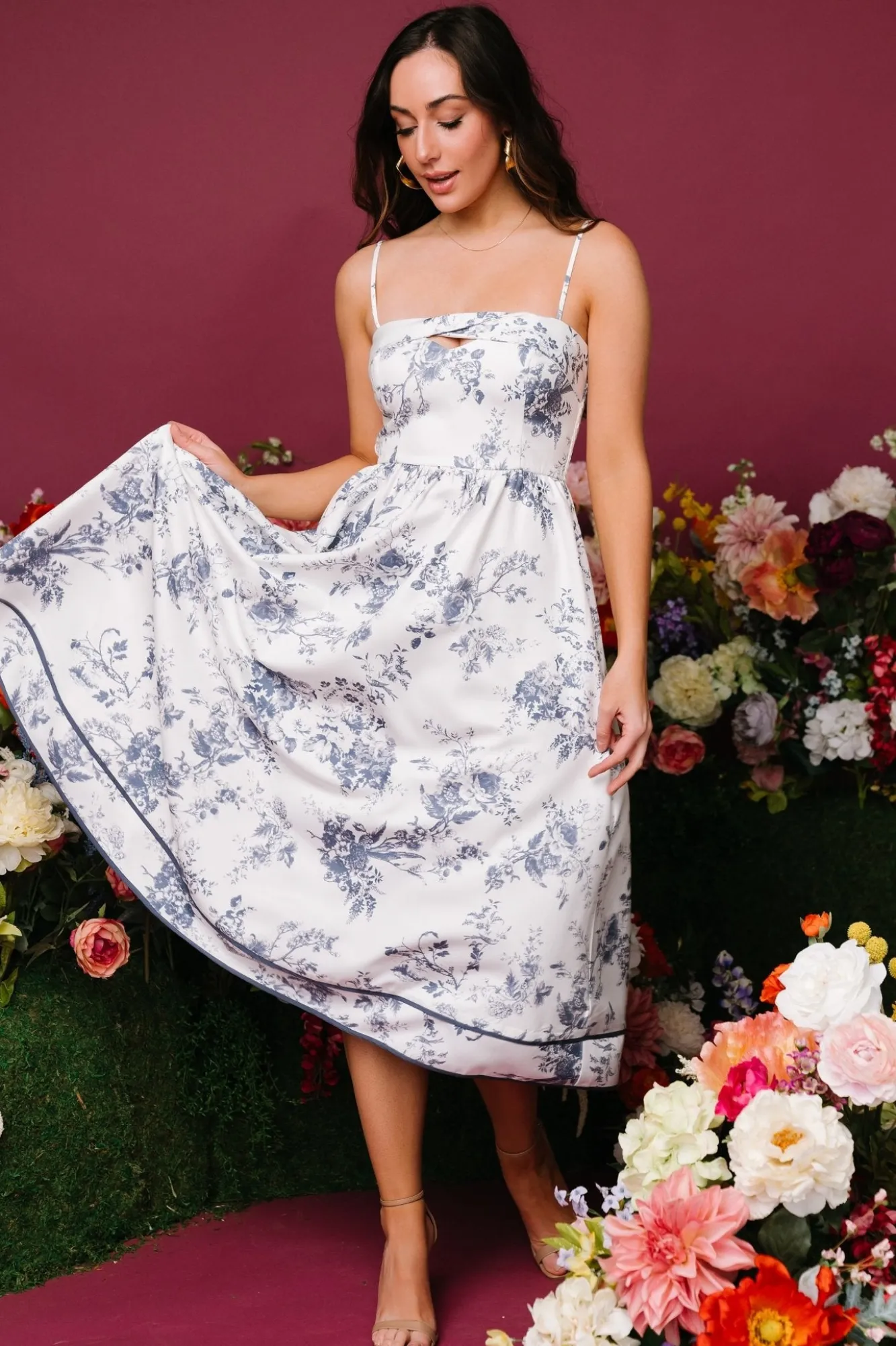 Baltic Born Bellagio Midi Dress | Slate Floral