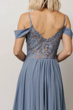 Baltic Born Bianca Lace Maxi Dress | Dusty Blue