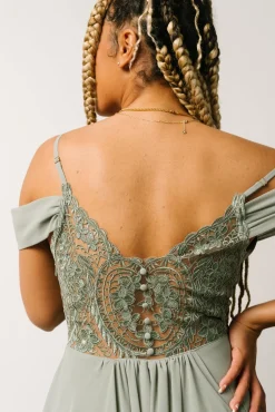 Baltic Born Bianca Lace Maxi Dress | Dusty Sage
