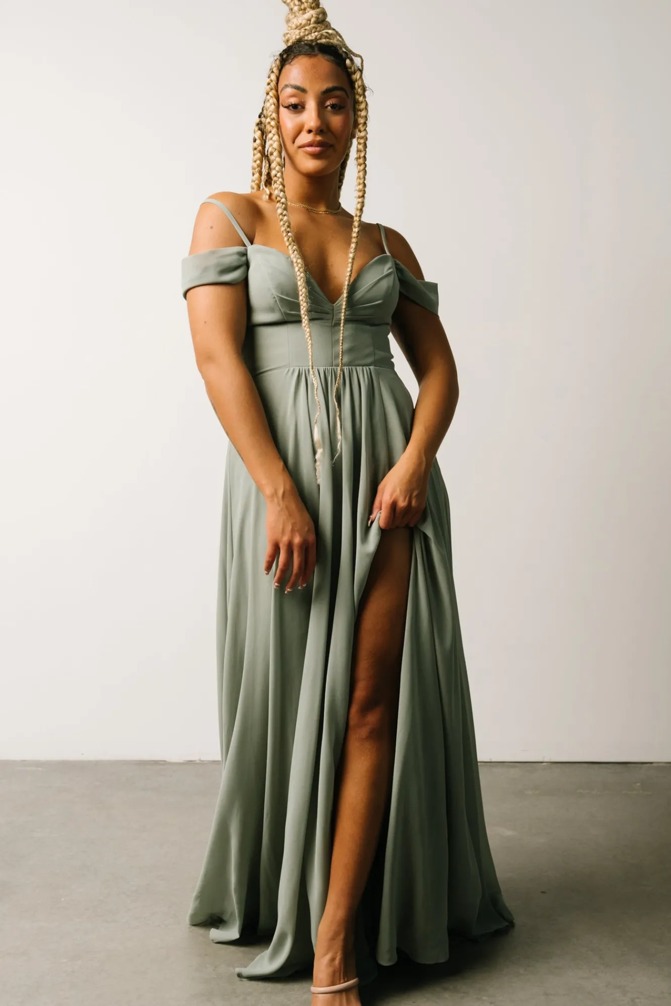 Baltic Born Bianca Lace Maxi Dress | Dusty Sage