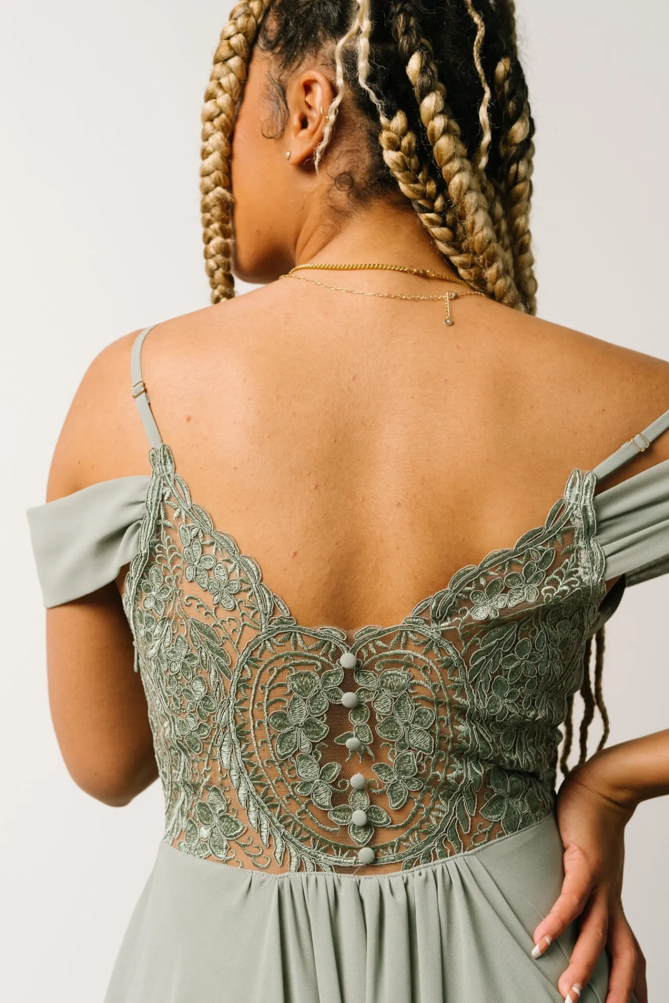 Baltic Born Bianca Lace Maxi Dress | Dusty Sage
