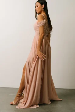 Baltic Born Bianca Lace Maxi Dress | Nude Blush